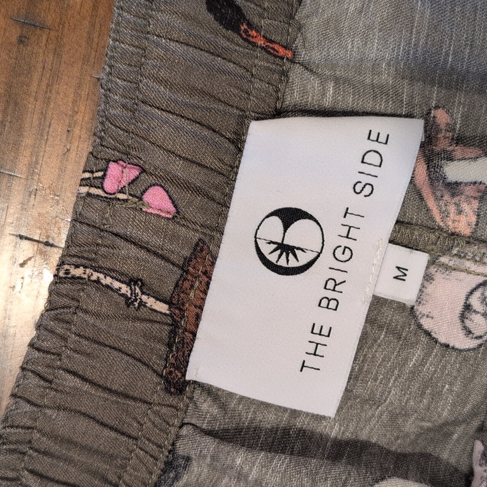The Brightside Magic Mushroom Lounge Pants Pajama Linen Blend - Picture 4 of 7